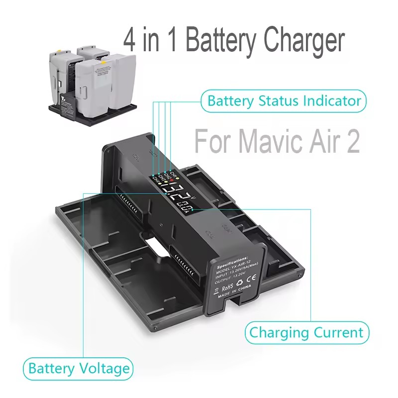Drone Battery Smart - 4 in 1 แบบพกพาพับชาร์จ Hub สําหรับ