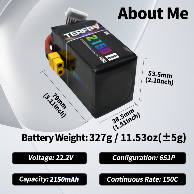 TERFPV แบตเตอรี่ลิโป้ 6S 22.2V - Drone Battery Lipo บทวิจารณ์และราคา